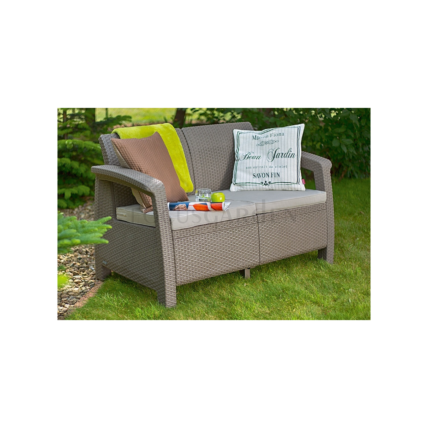 CORFU LOVE SEAT SOFA CAPPUCCINO