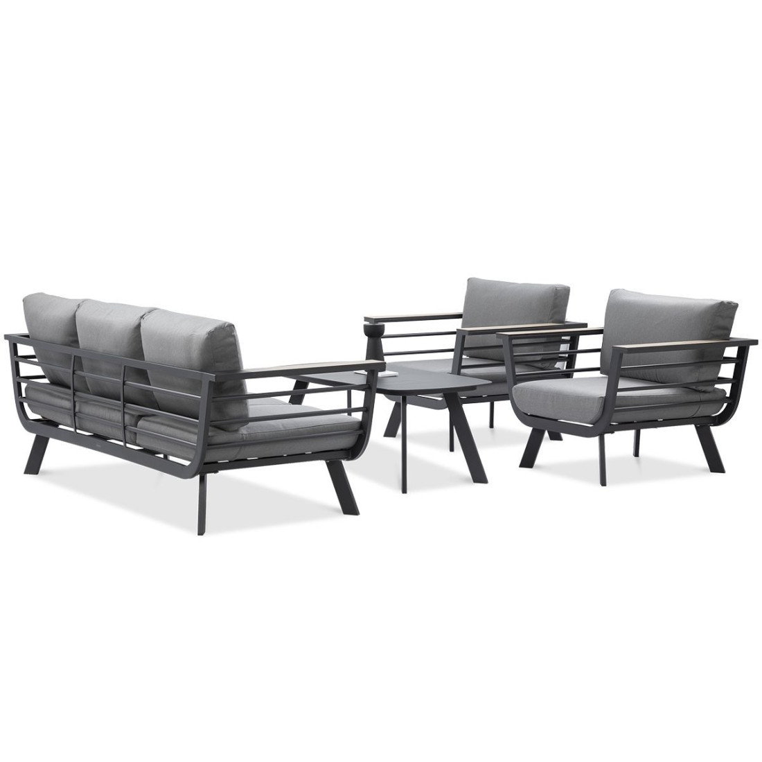 zestaw na taras aspen caffe szary