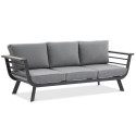 Trzyosobowa szara sofa z zestawu aspen caffe