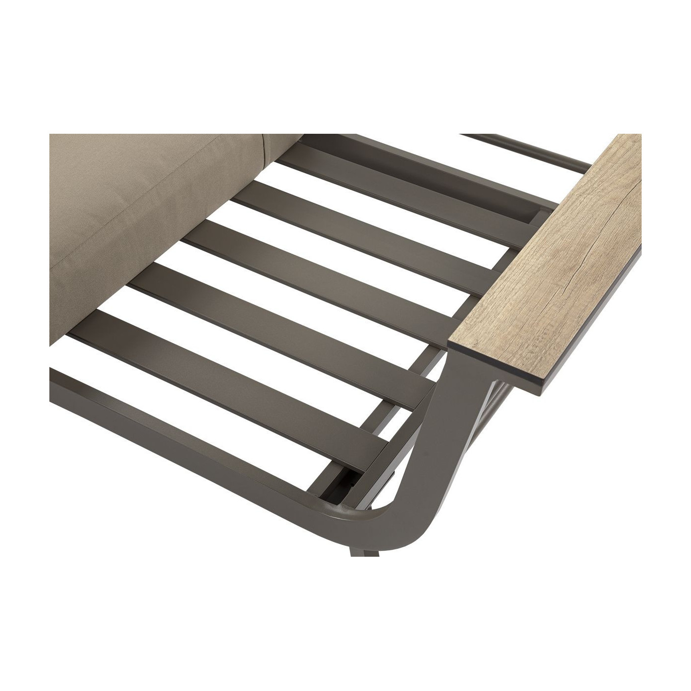 zbliżenie na konstrukcję sofy aspen caffe