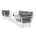 Zestaw mebli ogrodowych Aspen Caffe White