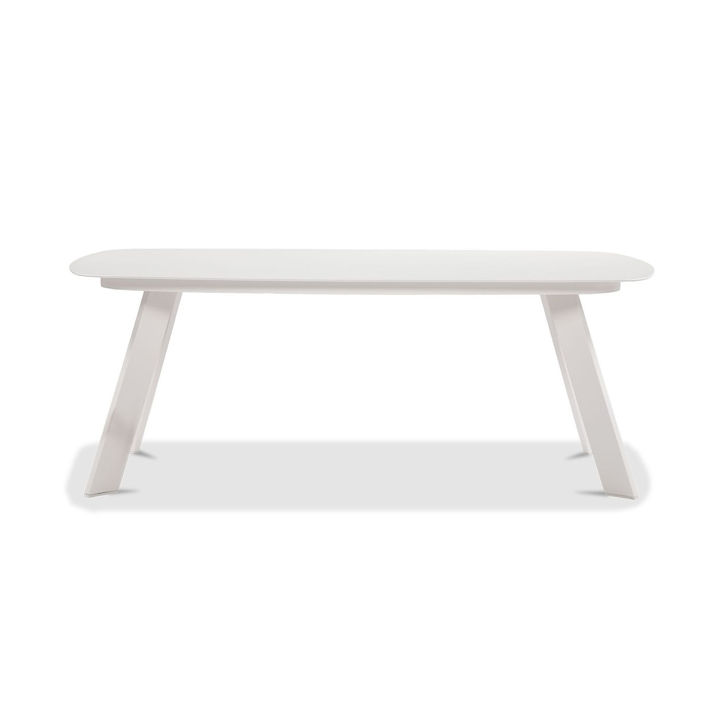 Bok białego stołu kawowego aspen caffe