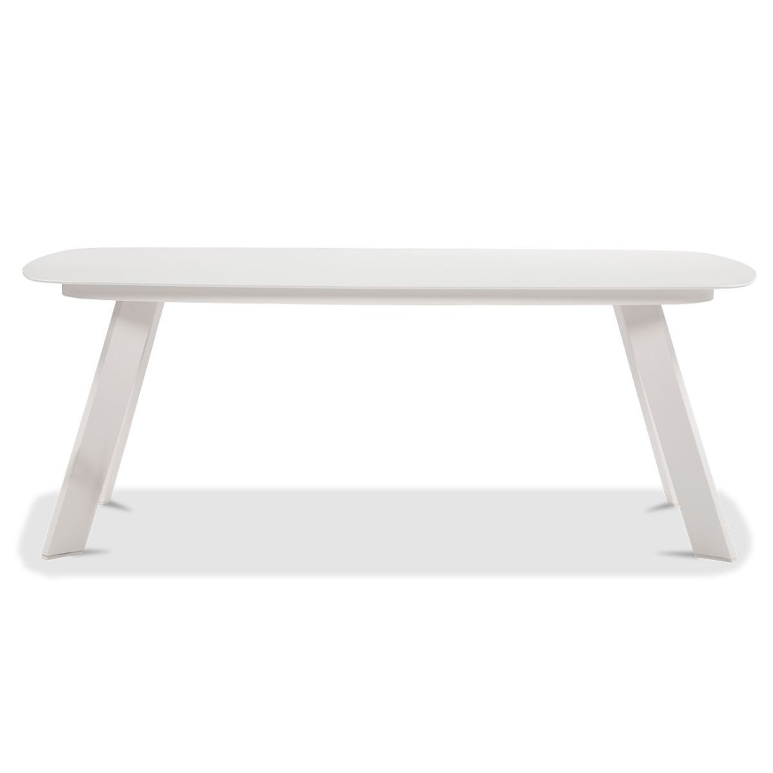 Bok białego stołu kawowego aspen caffe