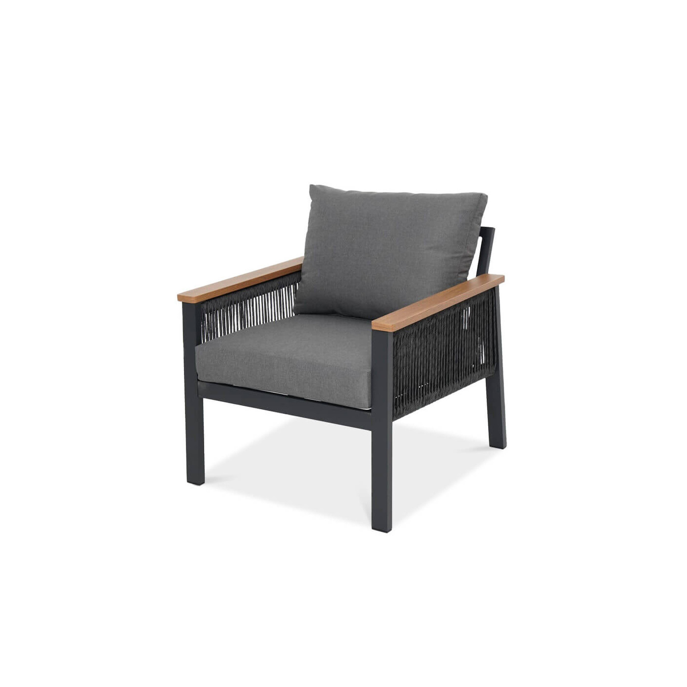 fotel ascona w kolorze ciemno szarym