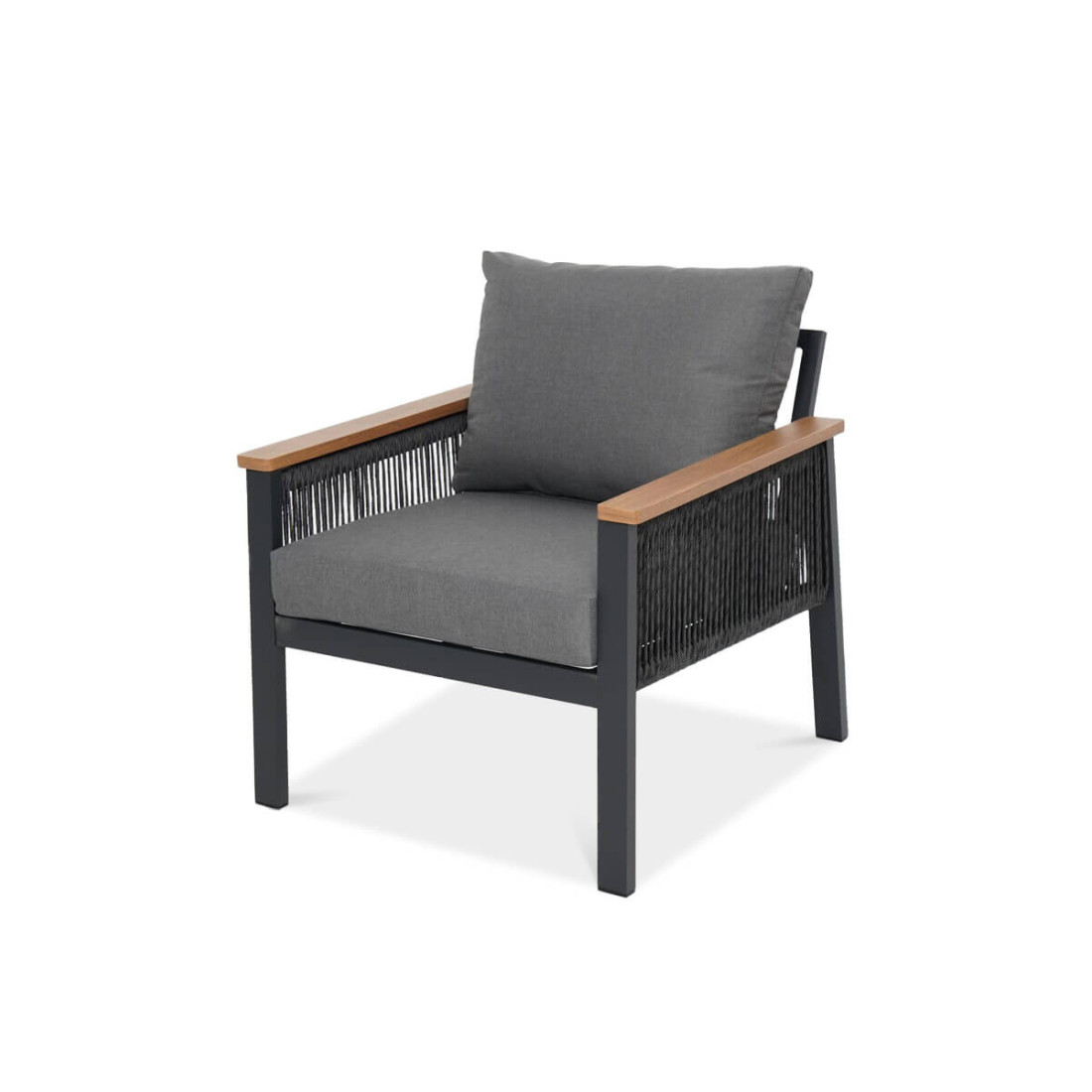 fotel ascona w kolorze ciemno szarym