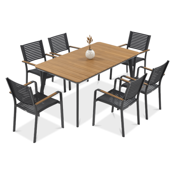 Zestaw jadalniany tacoma - stół jadalniany i sześć krzeseł