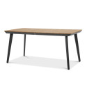 Grafitowy stół tacoma z drewnianym blatem