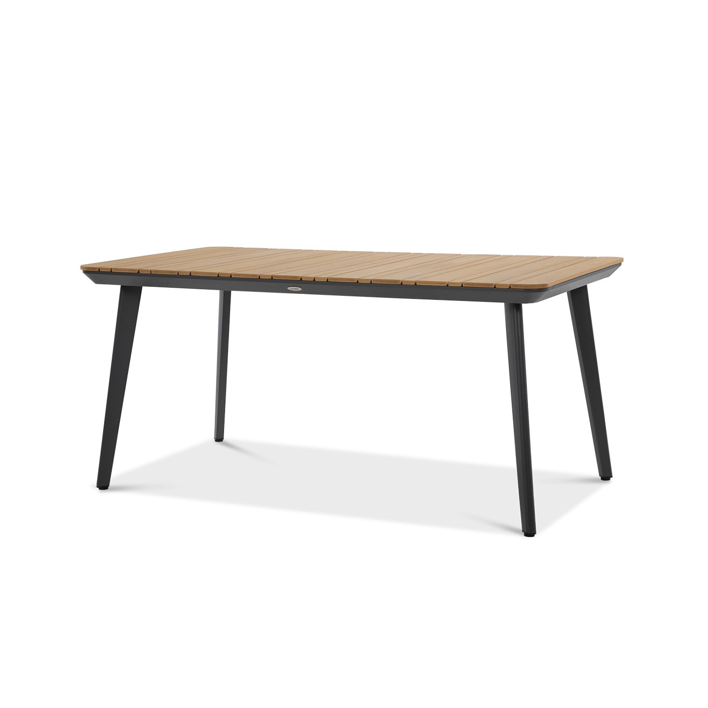 Grafitowy stół tacoma z drewnianym blatem