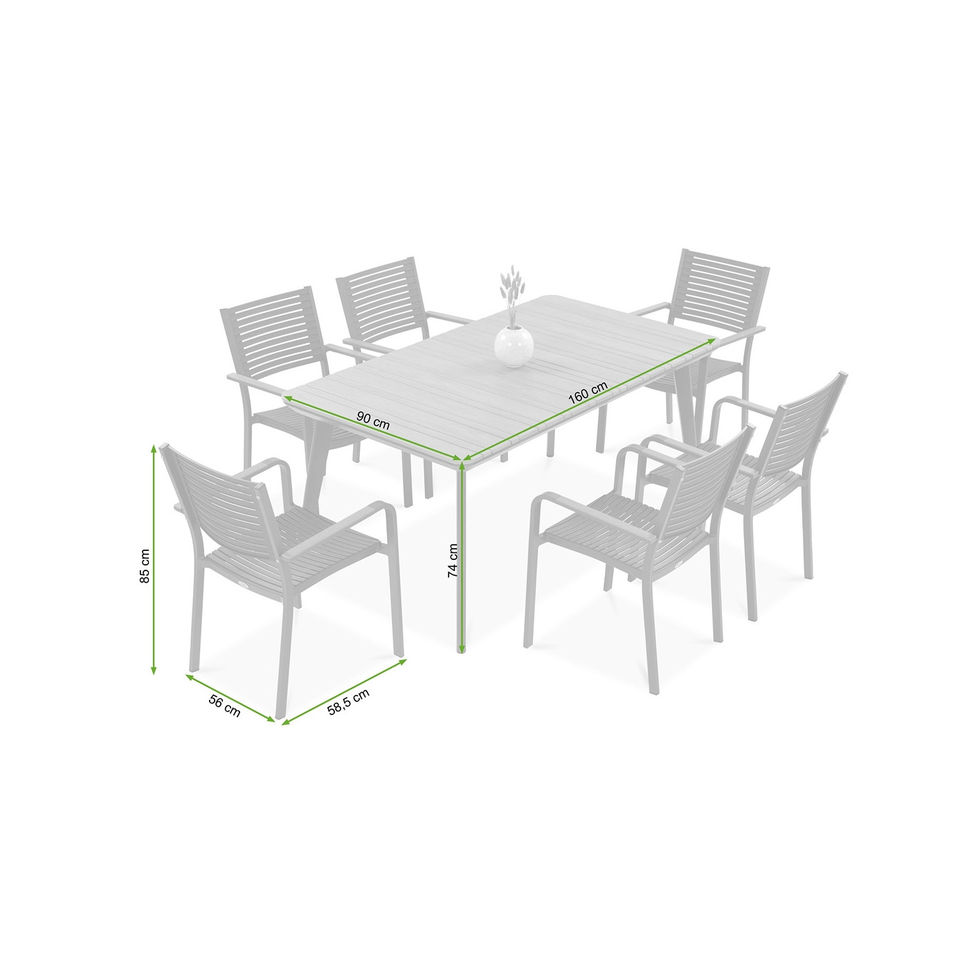 Rysunek z wymiarami zestawu tacoma