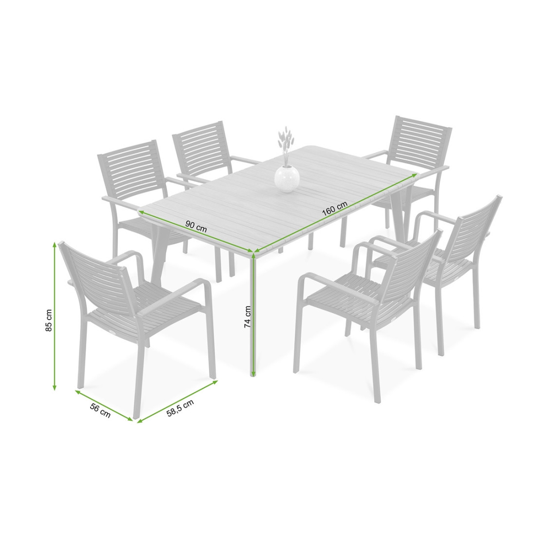 Rysunek z wymiarami zestawu tacoma