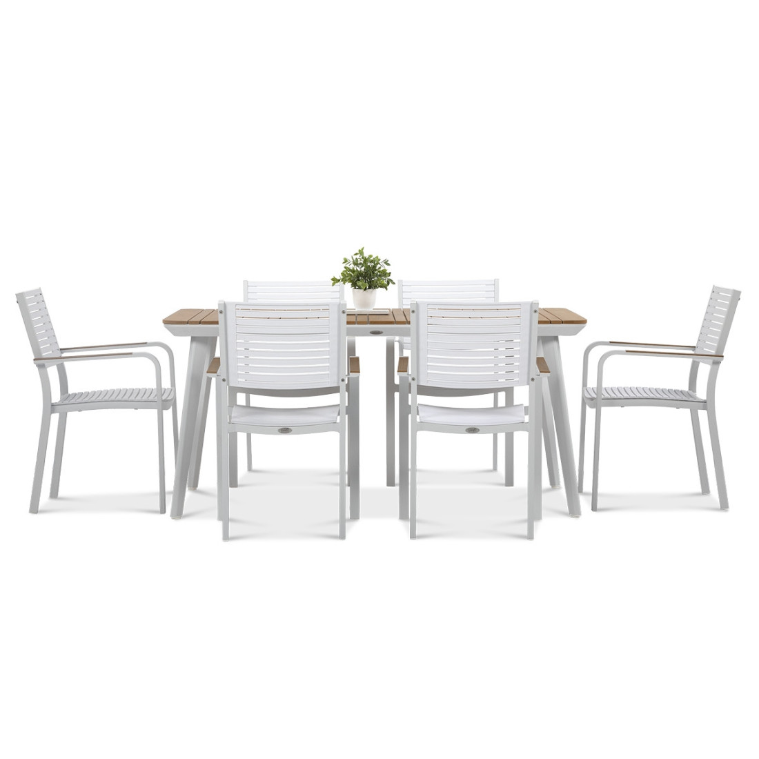 bok białego zestawu do ogrodu tacoma