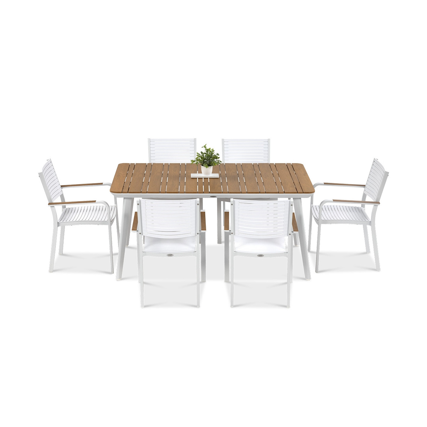 widok z boku na zestaw ogrodowy jadalniany tacoma