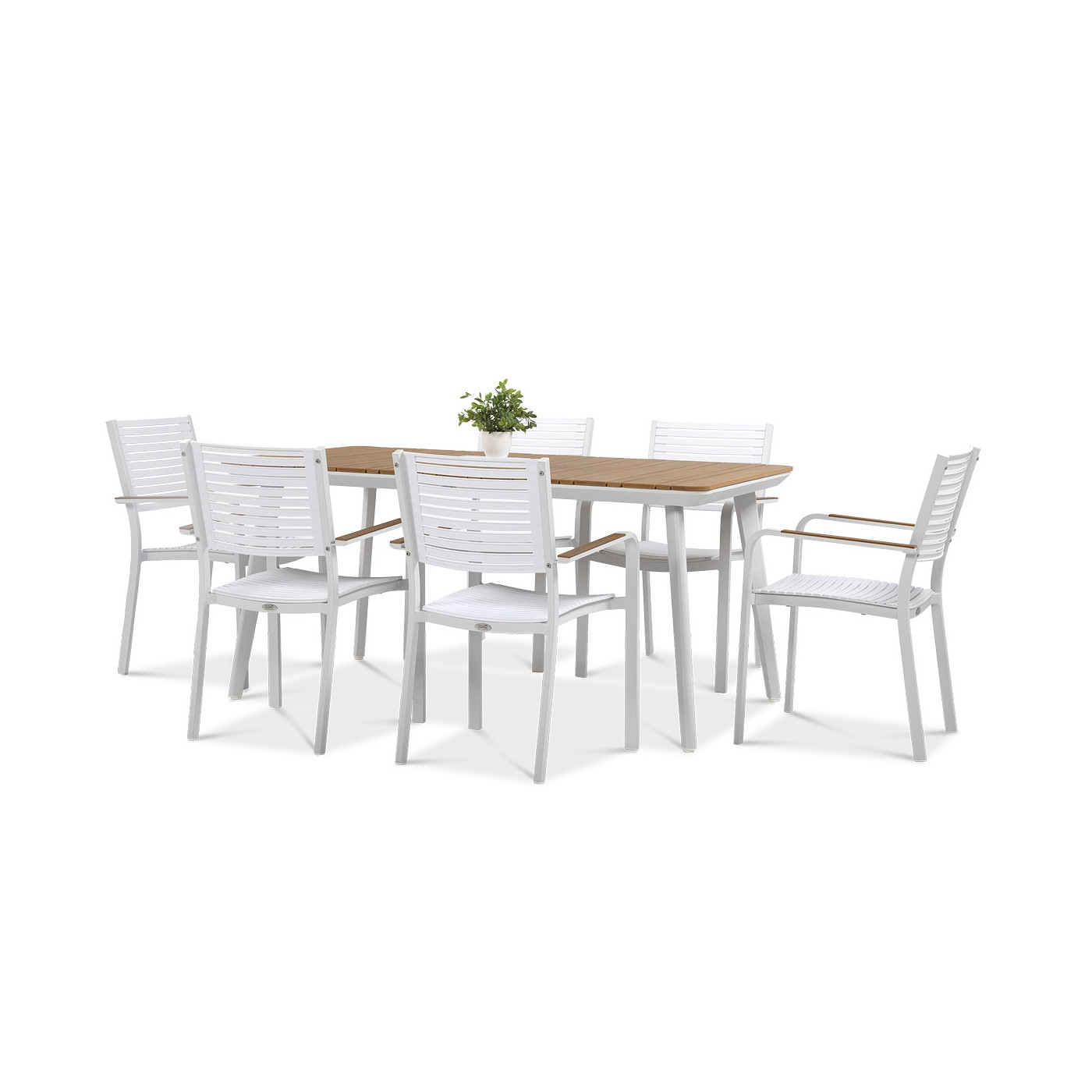 bok białego zestawu na ogród tacoma