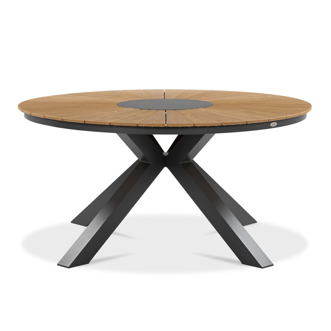 Okrągły stół z drewnianym blatem tacoma