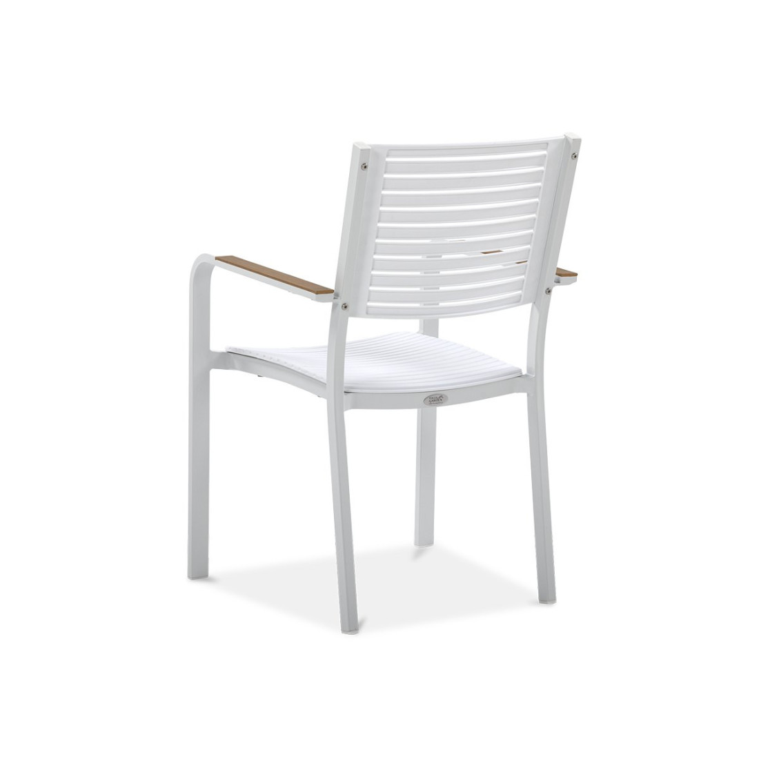 tył białego krzesła z zestawu jadalnianego tacoma