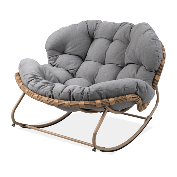 Fotel bujany RODOS Natural/Light Grey - Focus Garden