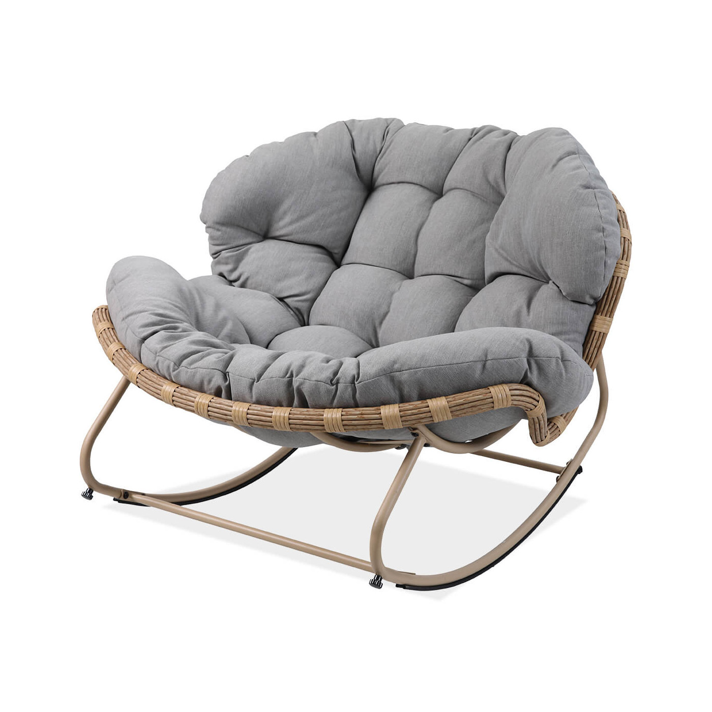 Komfortowy fotel bujany do ogrodu