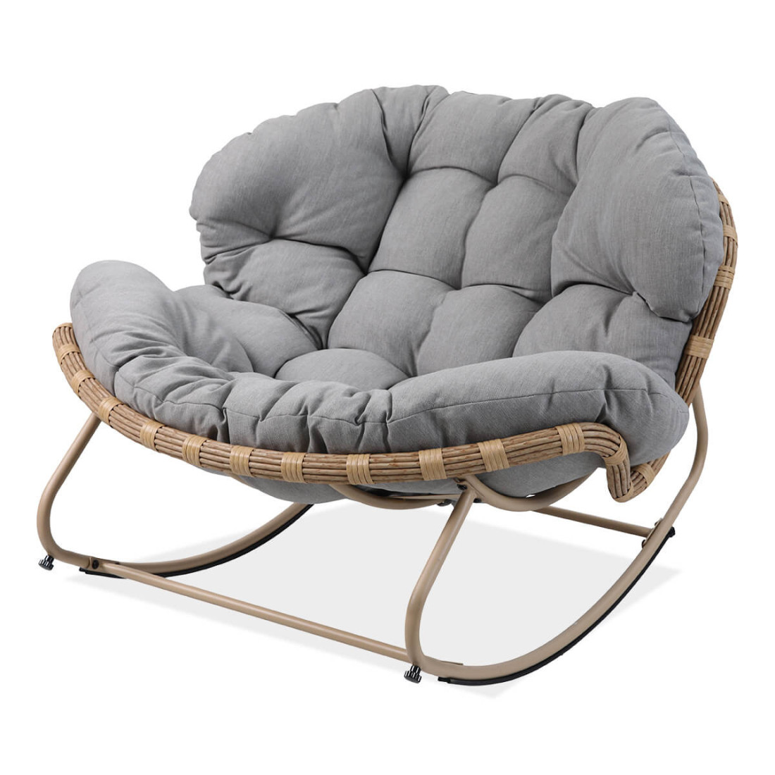 Komfortowy fotel bujany do ogrodu