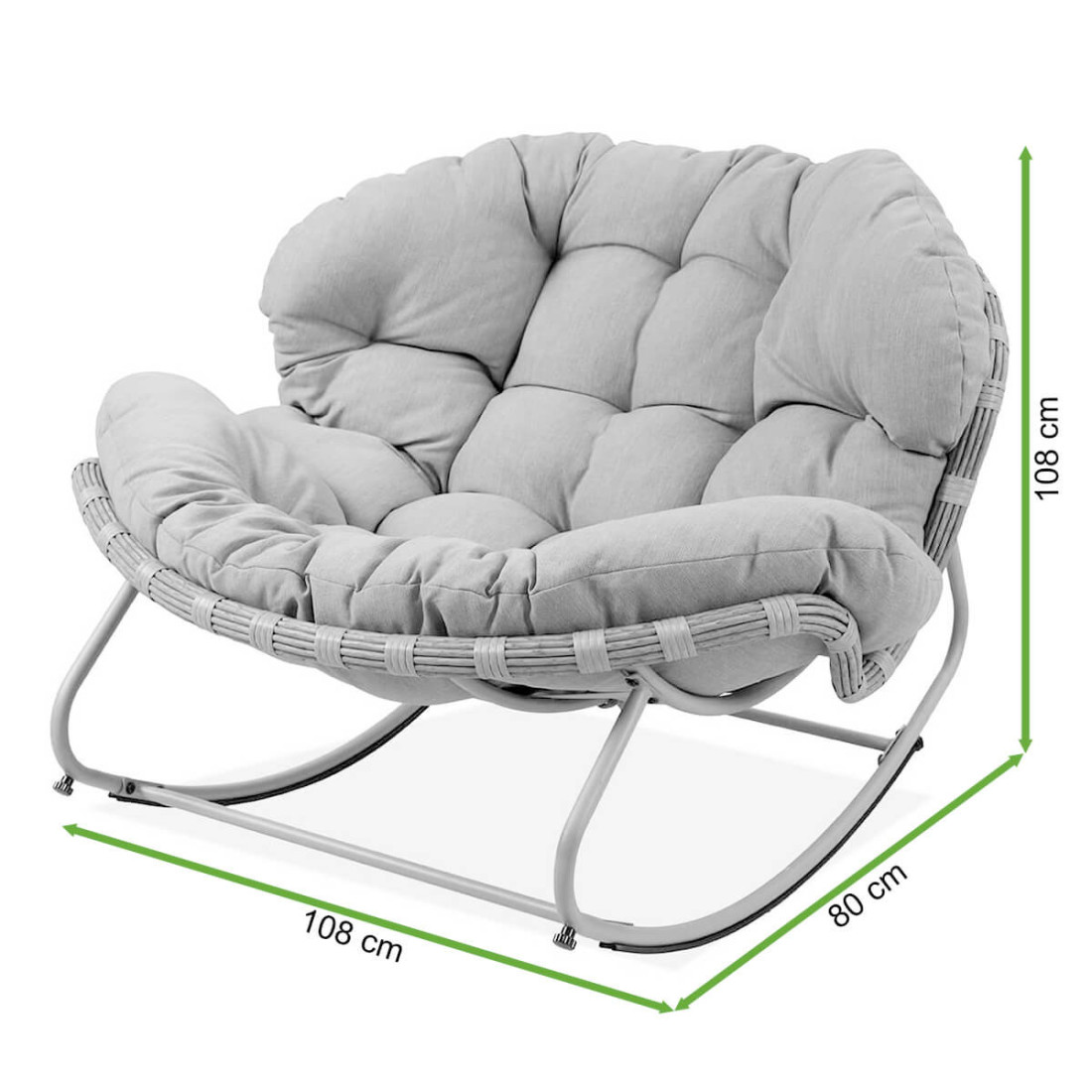 Wymiary fotela RODOS od firmy Focus Garden