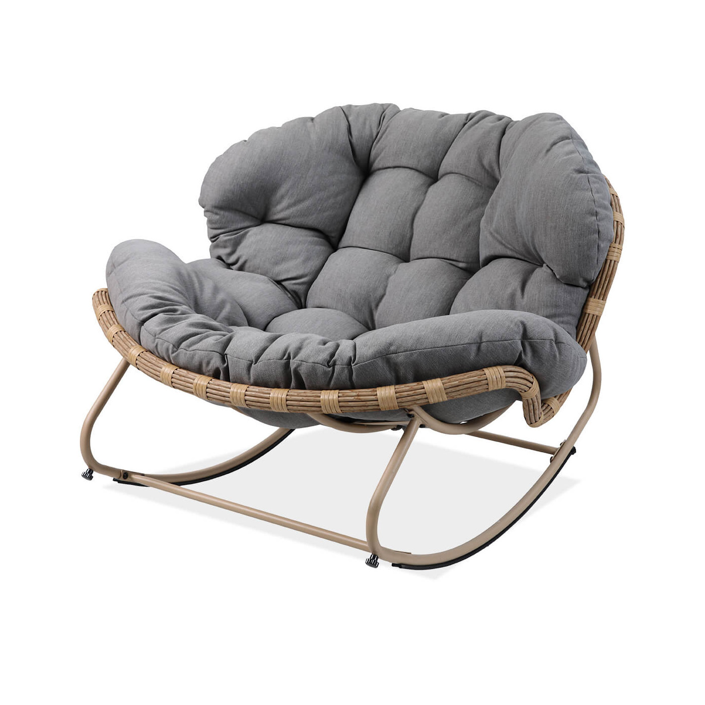 Komfortowy fotel bujany do ogrodu