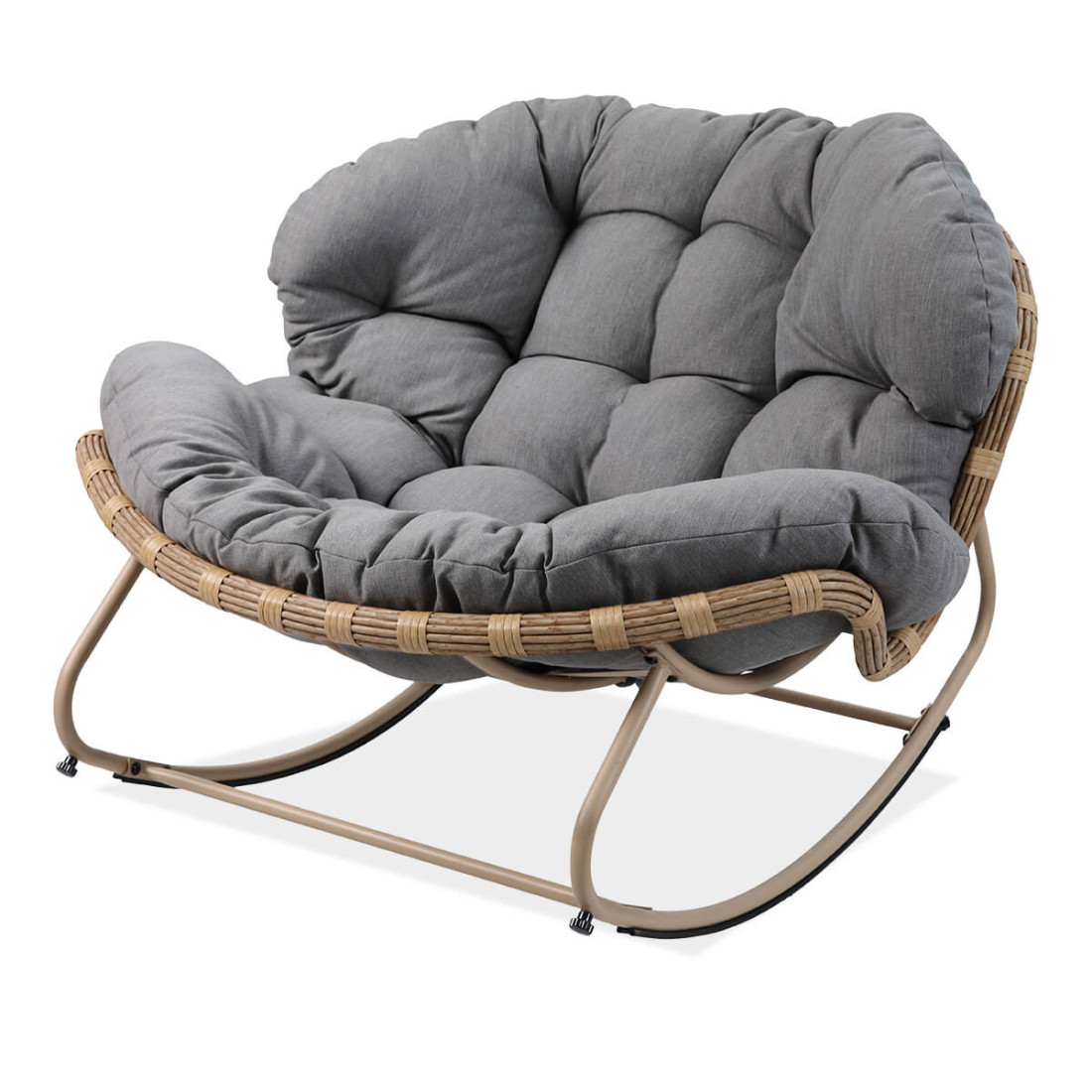 Komfortowy fotel bujany do ogrodu