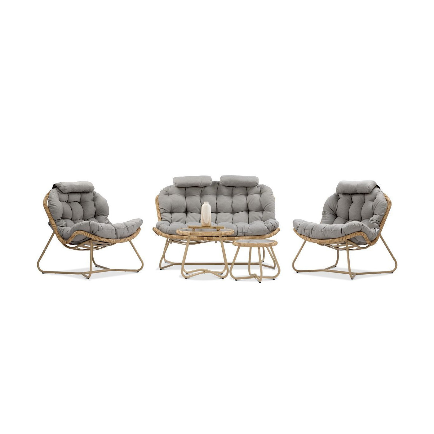 przód czteroosobowego zestawu mebli na taras rodos 