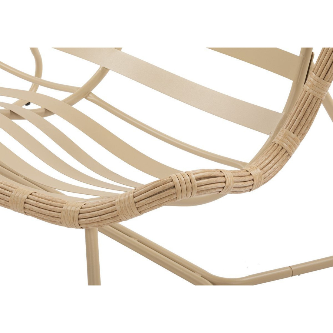 stalowa rama sofy rodos opleciona technorattanem 