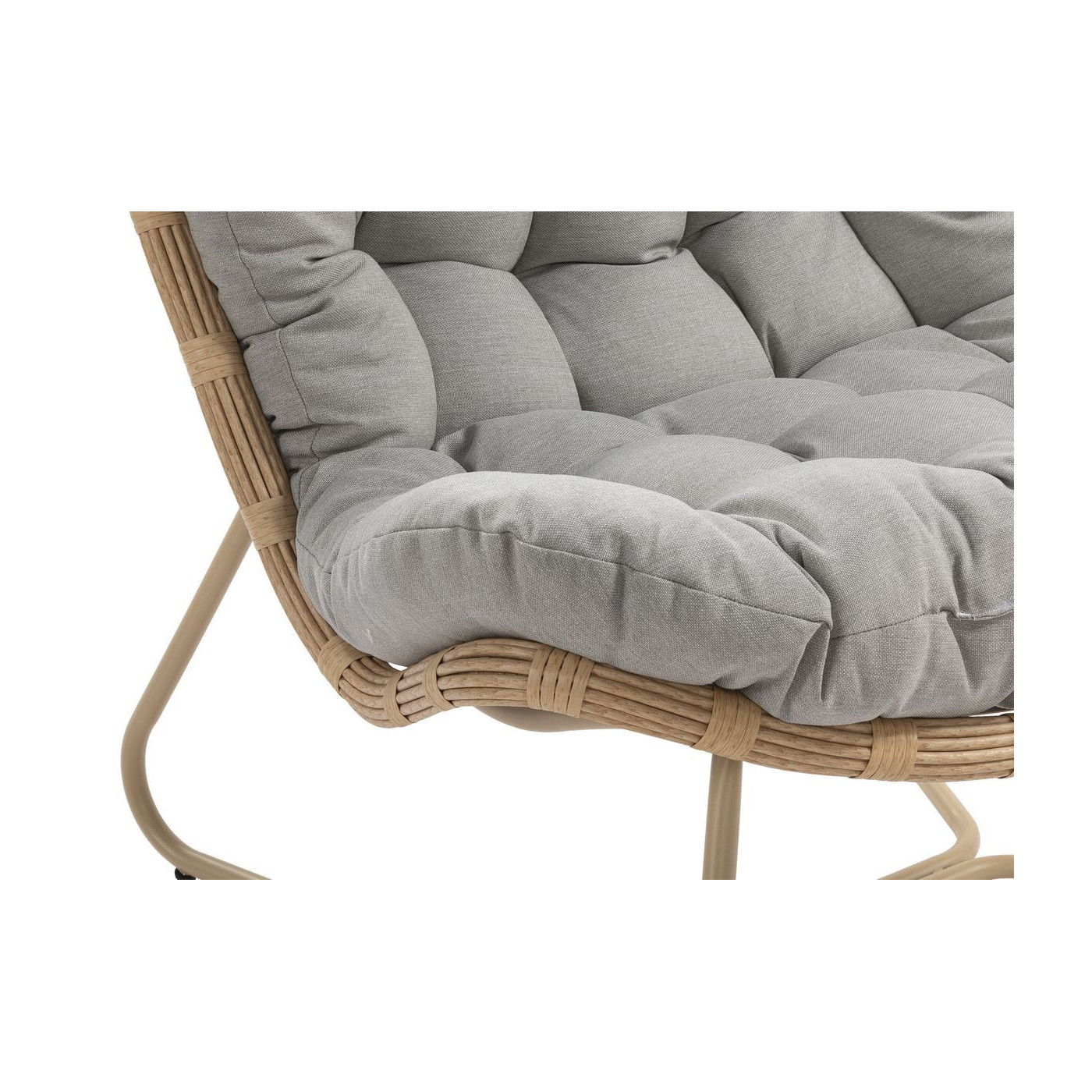 zbliżenie na grube szare poduszki z zestawu rodos