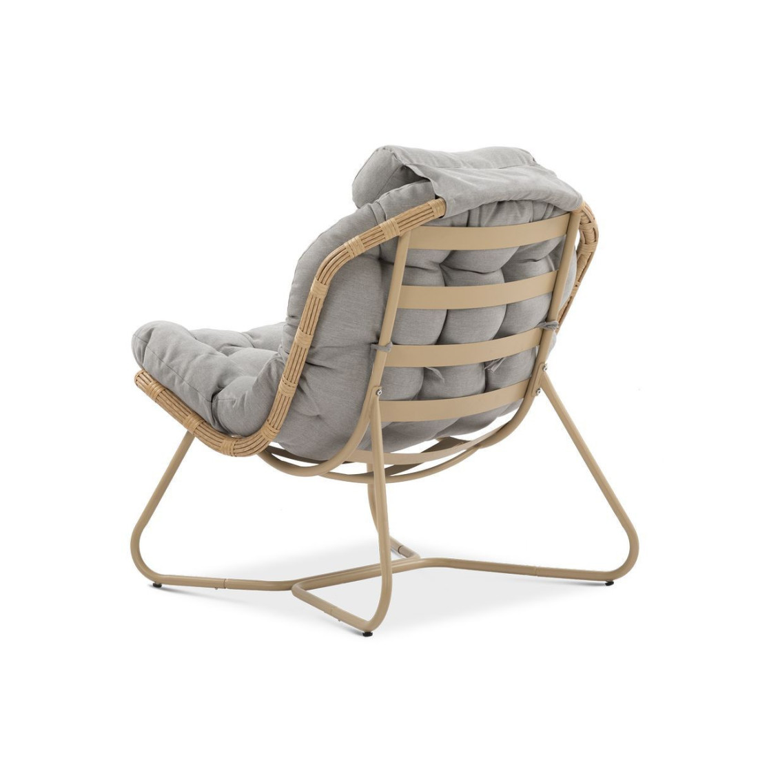 wygodny fotel z zestawu rodos z szarymi poduszkami