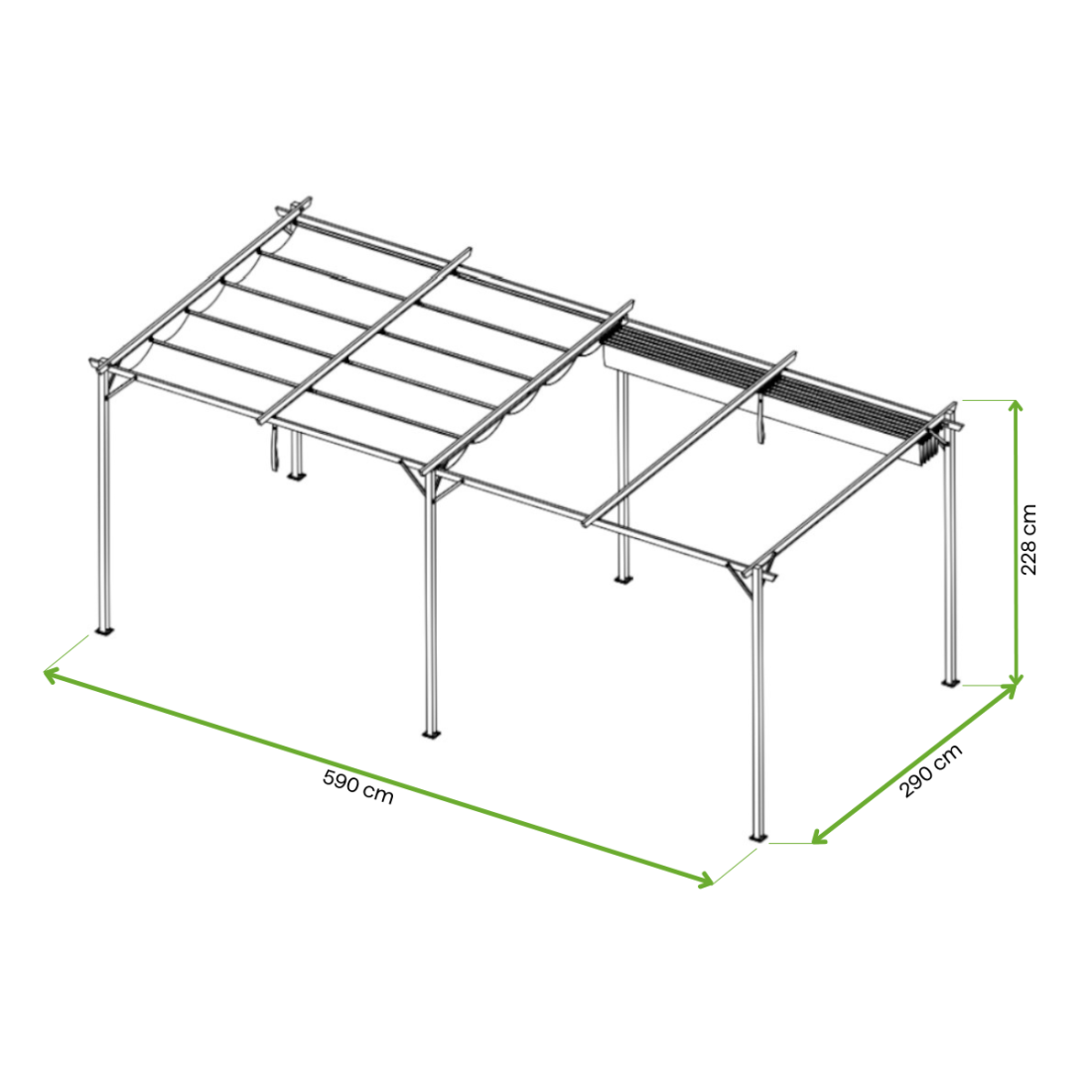 wymiary pergoli sprint