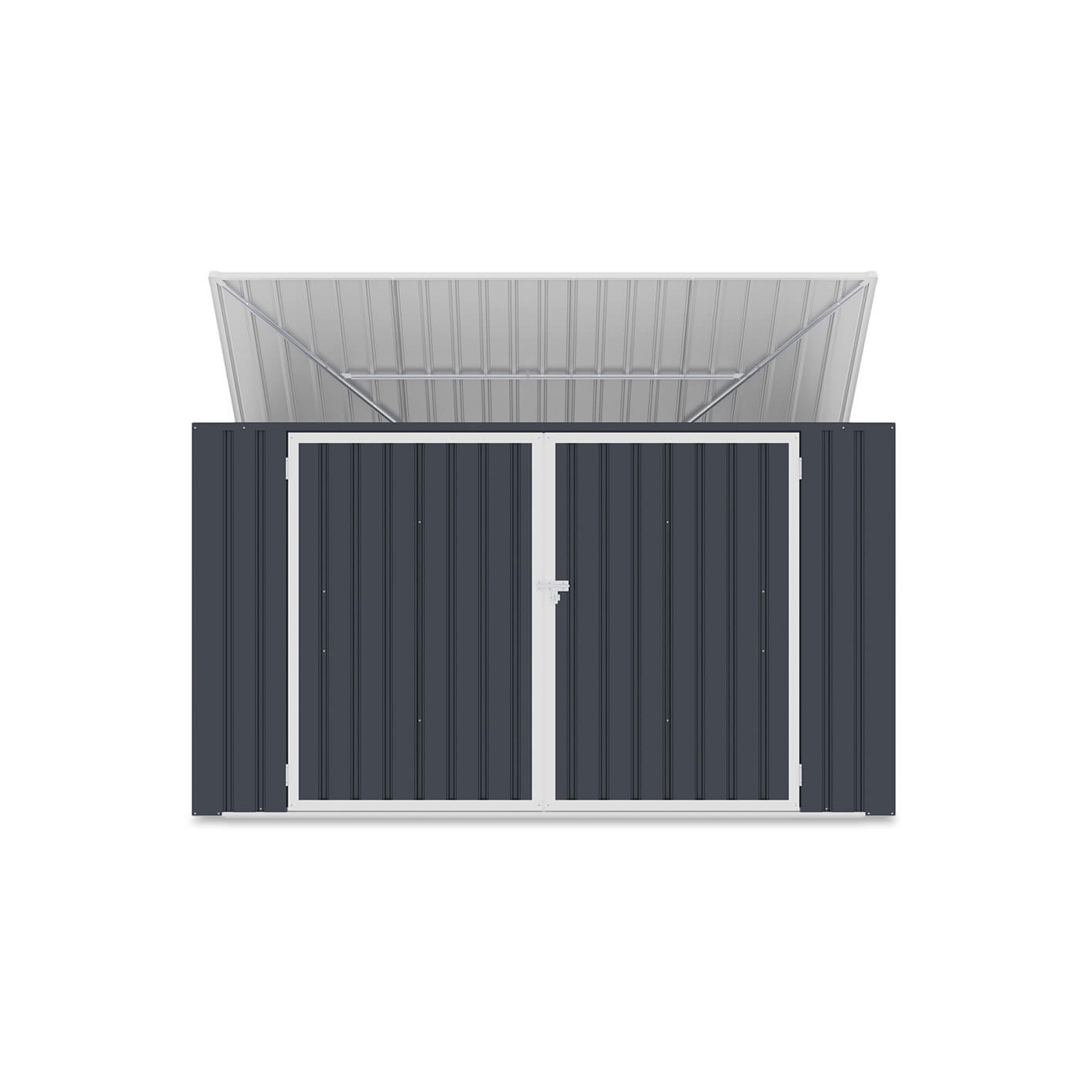 Zadaszenie Davis w szarym kolorze na kosze na odpady