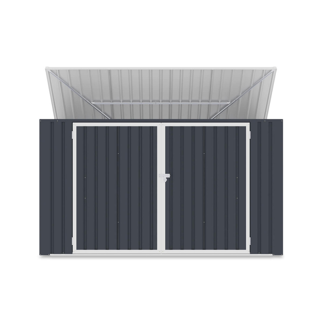 Zadaszenie Davis w szarym kolorze na kosze na odpady