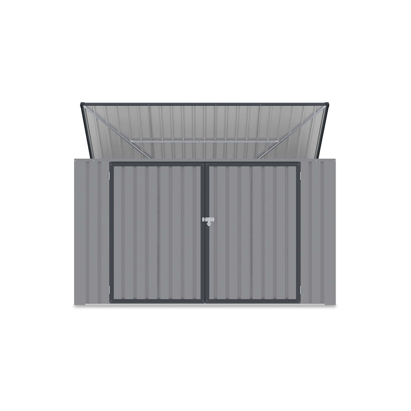 Zadaszenie Davis w szarym kolorze na kosze na odpady