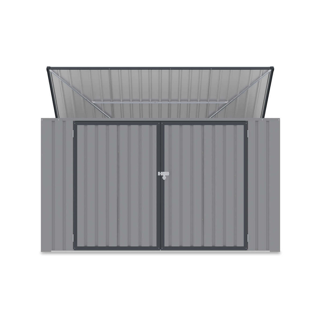 Zadaszenie Davis w szarym kolorze na kosze na odpady