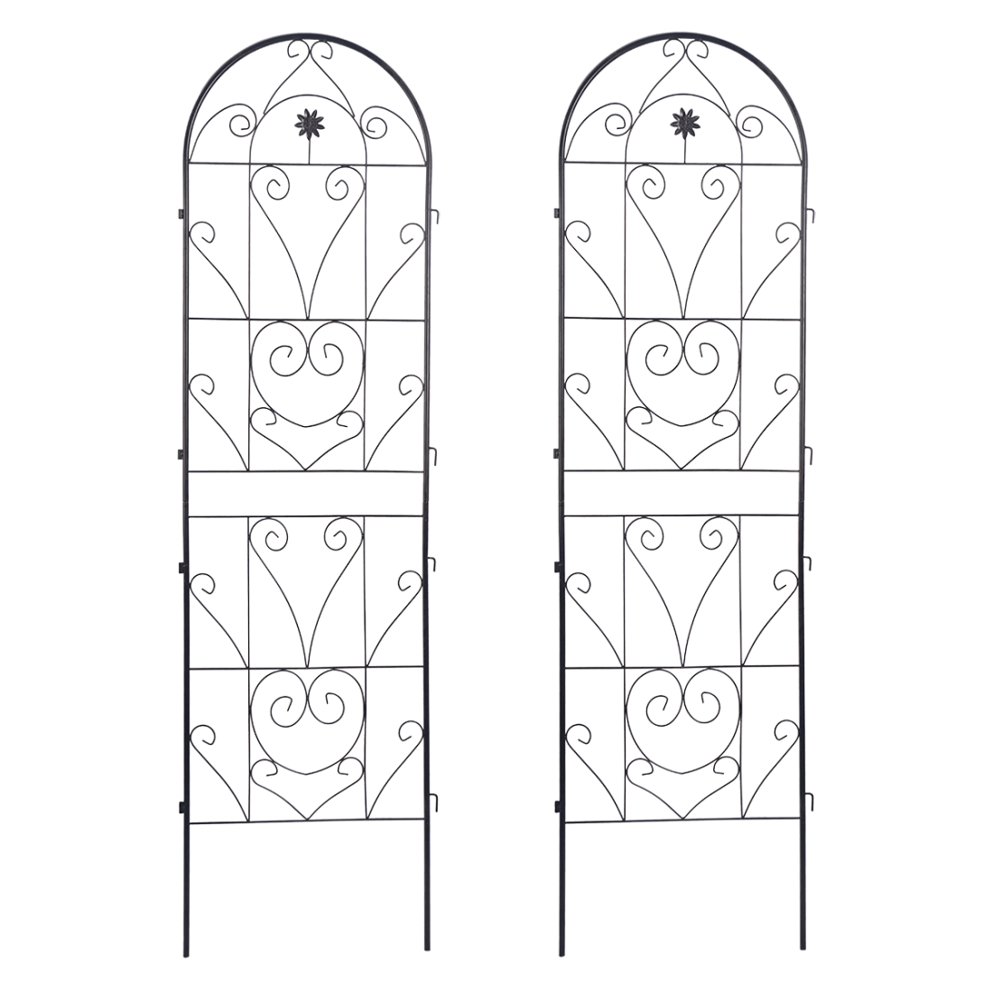 Dwie czarne podpórki do roślin o wymiarze 190x55 cm od firmy Cultivo