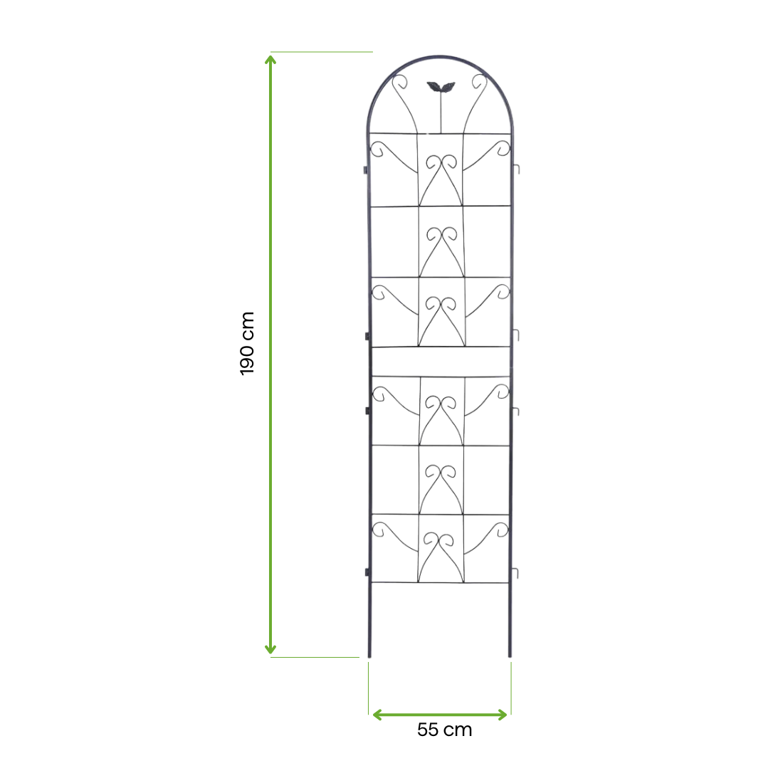 wymiary Podpórka do roślin 190x55 cm  - Cultivo