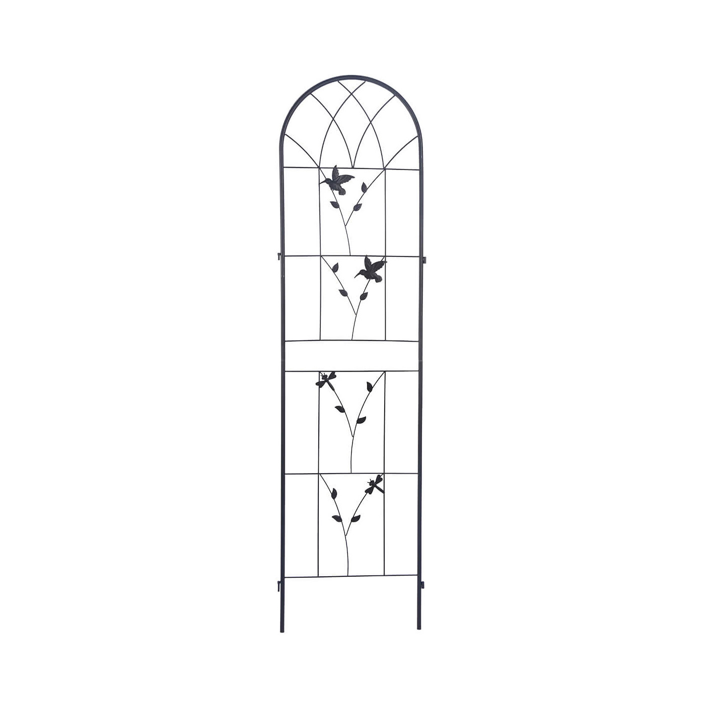 Dwie czarne podpórki do roślin o wymiarze 190x55 cm od firmy Cultivo