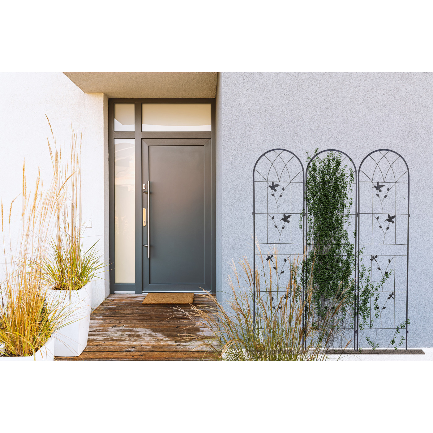 Aranżacja Cultivo podpórka 190x55 cm kolor czarny ogród 