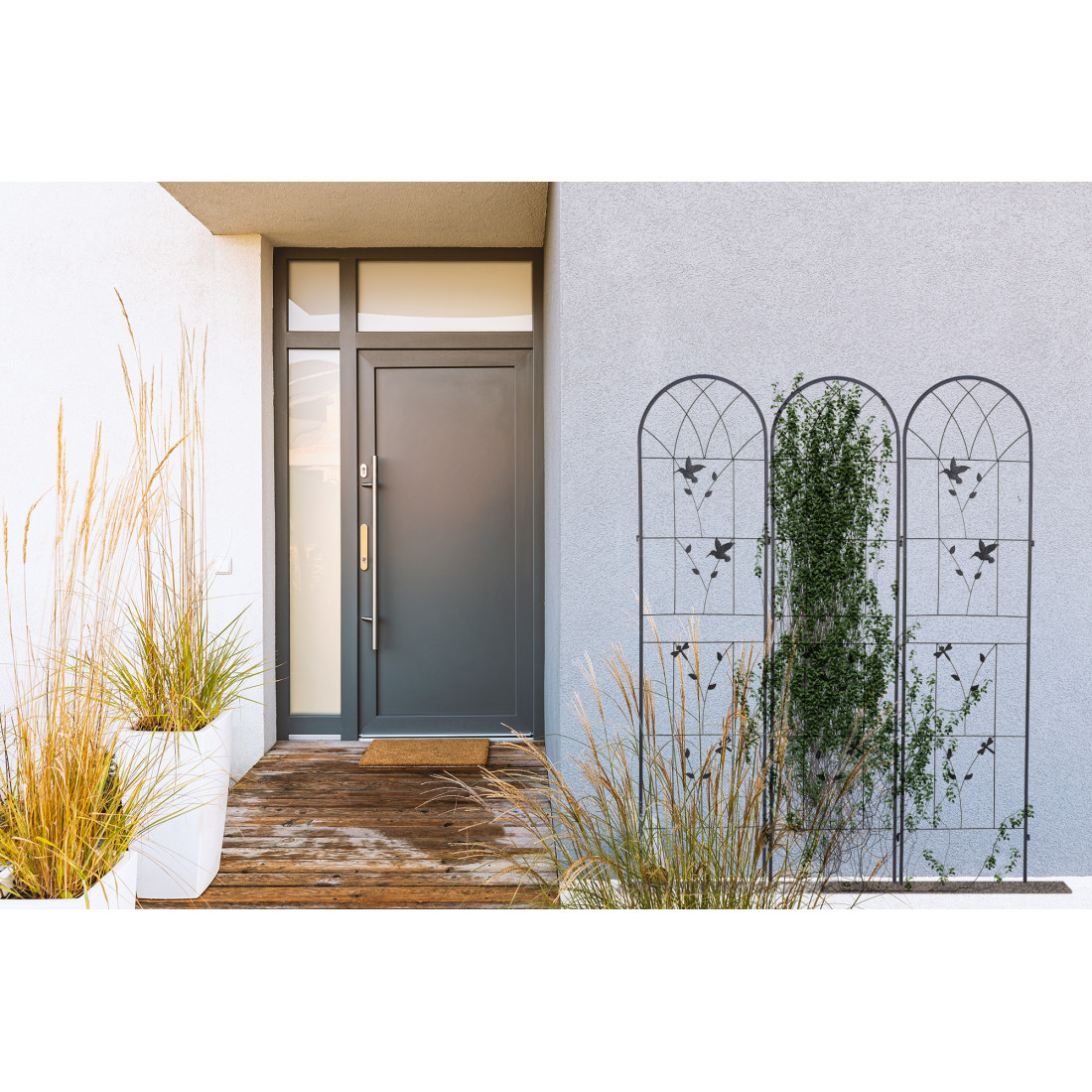 Aranżacja Cultivo podpórka 190x55 cm kolor czarny ogród 