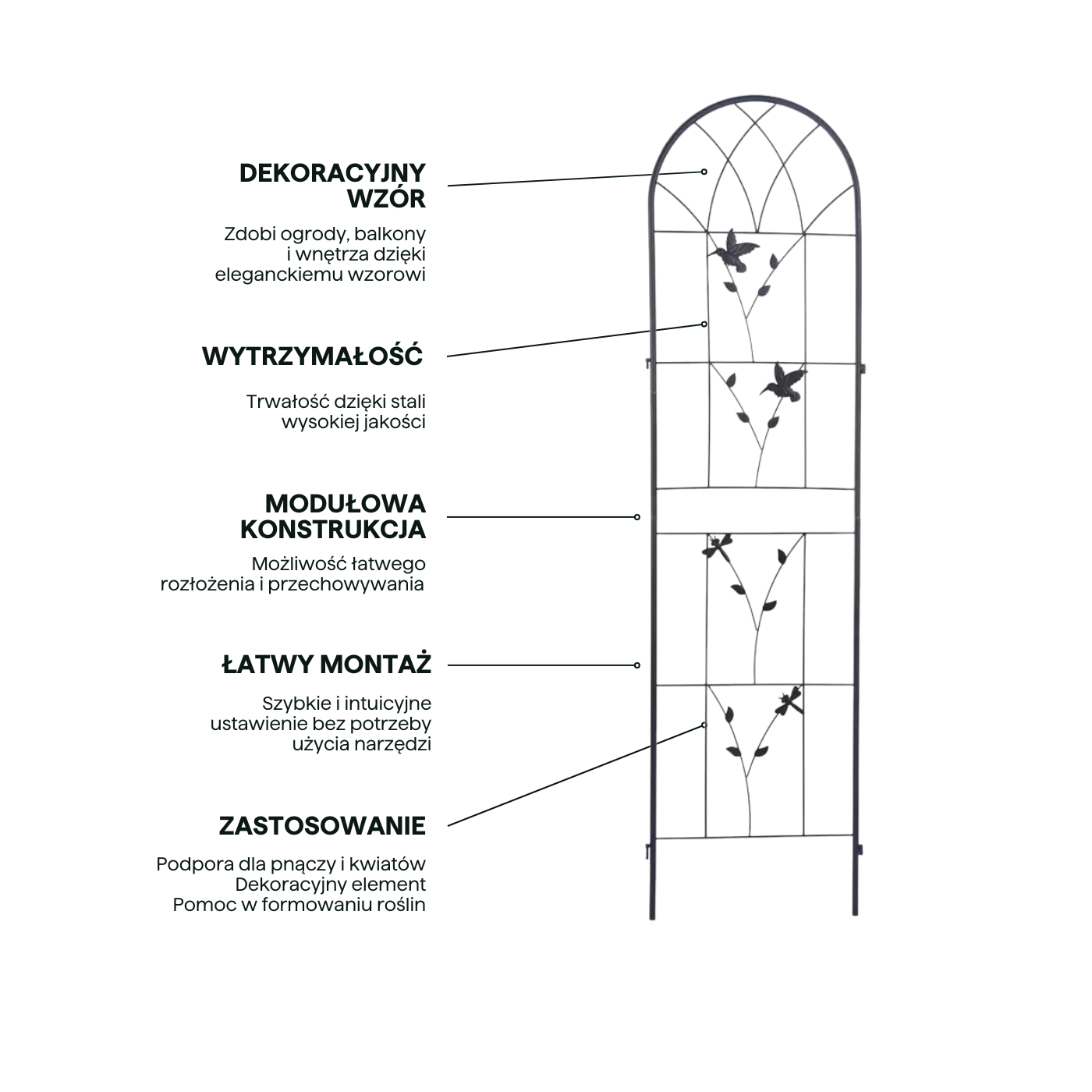 PLANT SUPPORT 190x55CM DESIGN 5