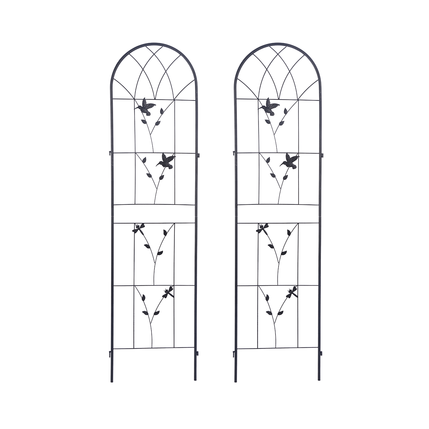 Podpora do roślin metalowa 190x55 cm zestaw 2 szt.