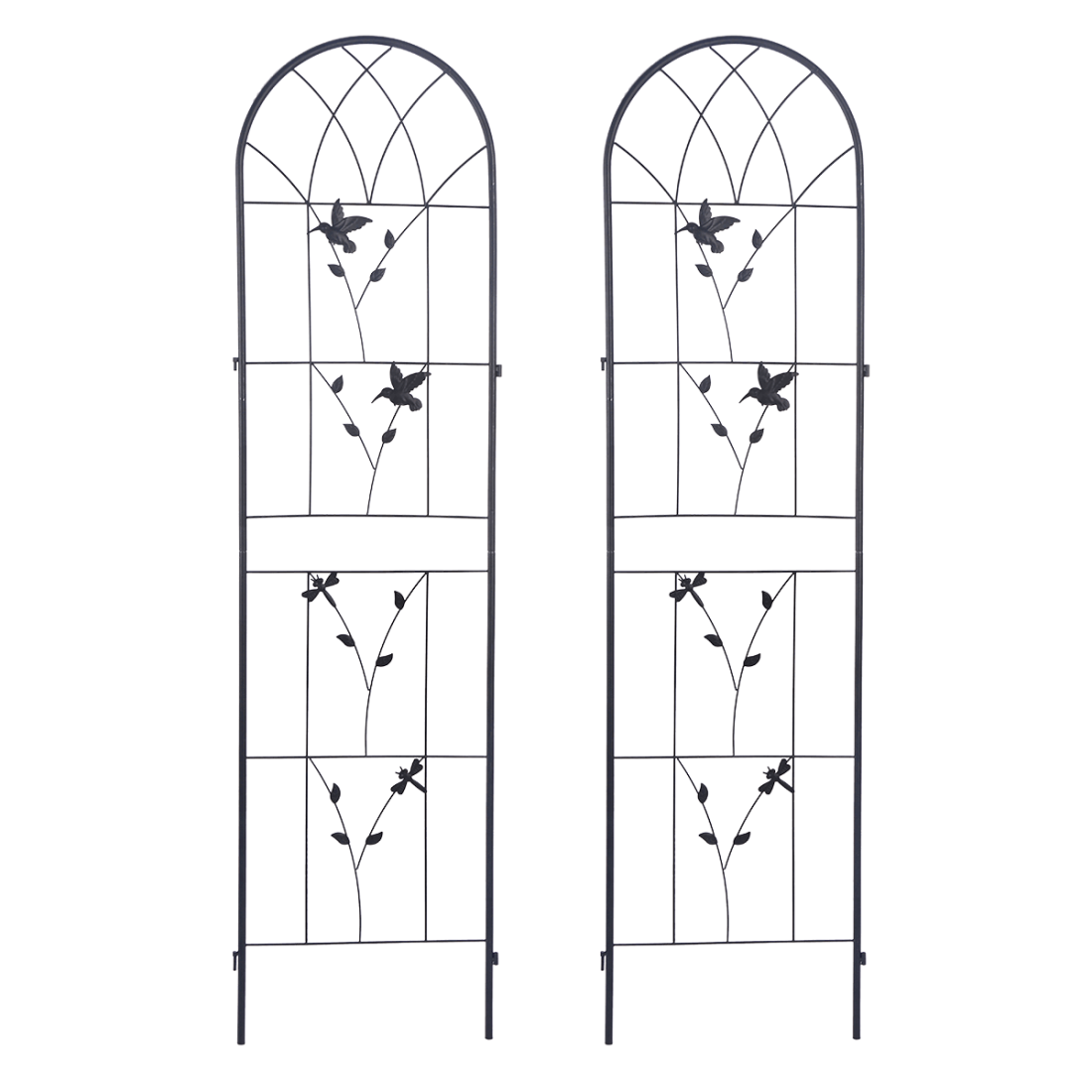 Podpora do roślin metalowa 190x55 cm zestaw 2 szt.