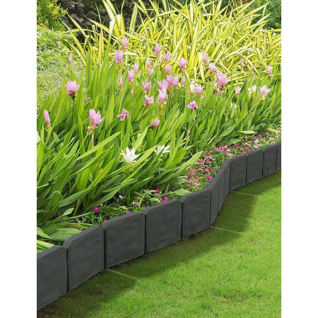 Obrzeże trawnikowe imitujące kamień