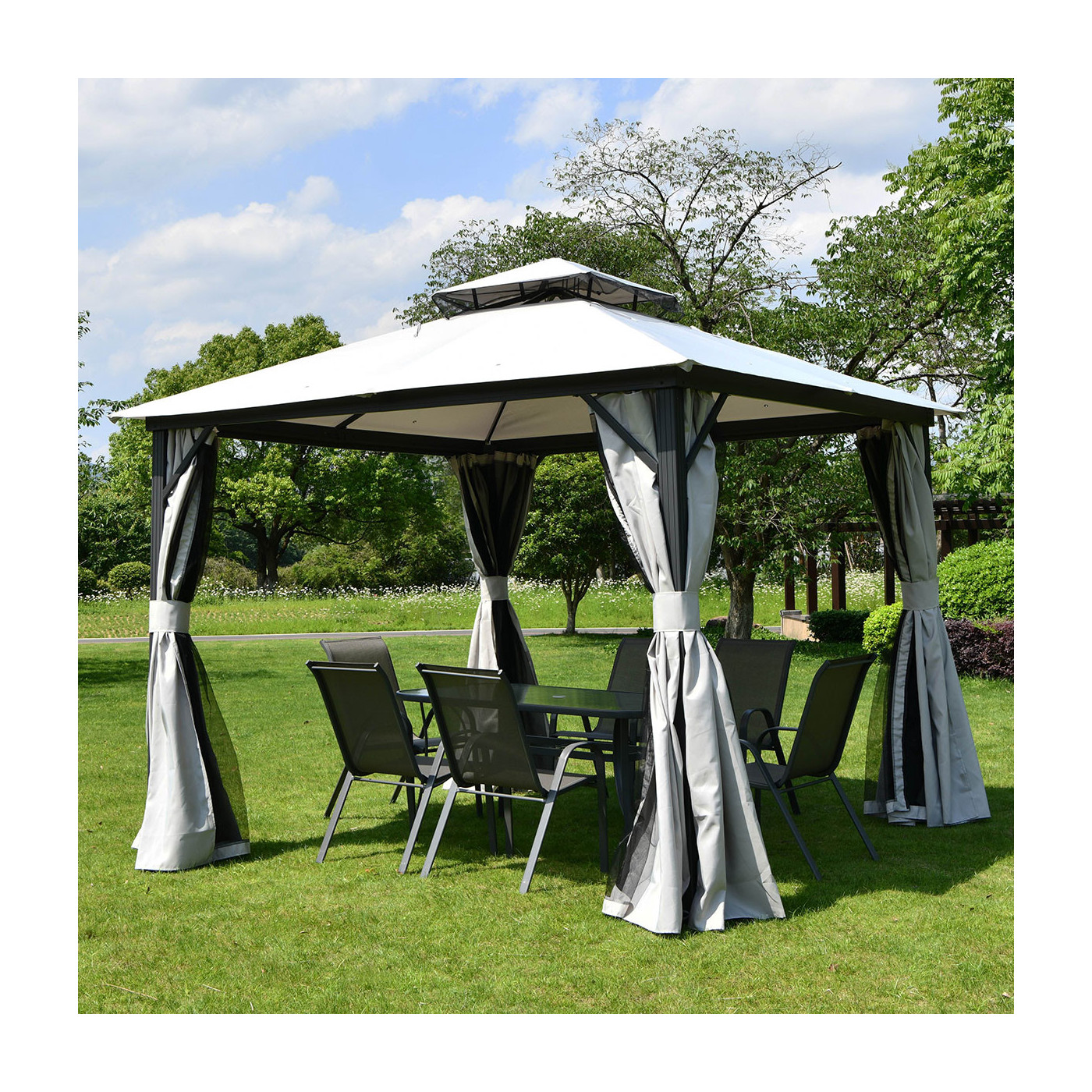 Namiot ogrodowy VANCOUVER 3x3 Light Grey - Hardmaister