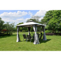 Jasno-szary pawilon ogrodowy o wymiarach 3x3m od firmy Hardmaister