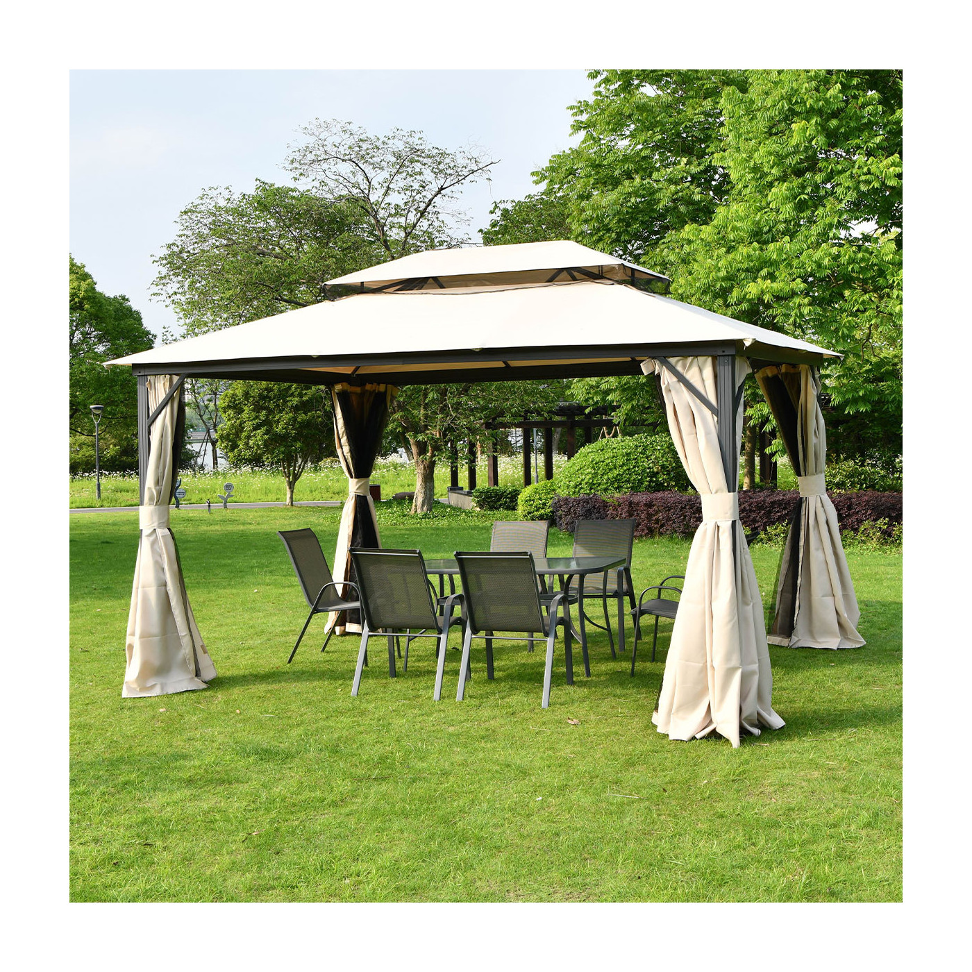 Pawilon do ogrodu VANCOUVER 3x4 Beige - Hardmaister