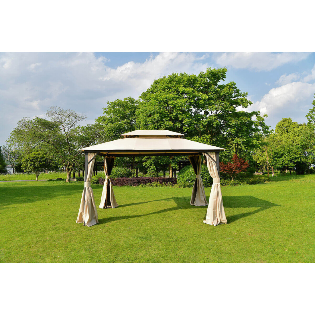 Stylowy całoroczny pawilon ogrodowy Hardmaister z wodoodpornym dachem i skuteczną wentylacją