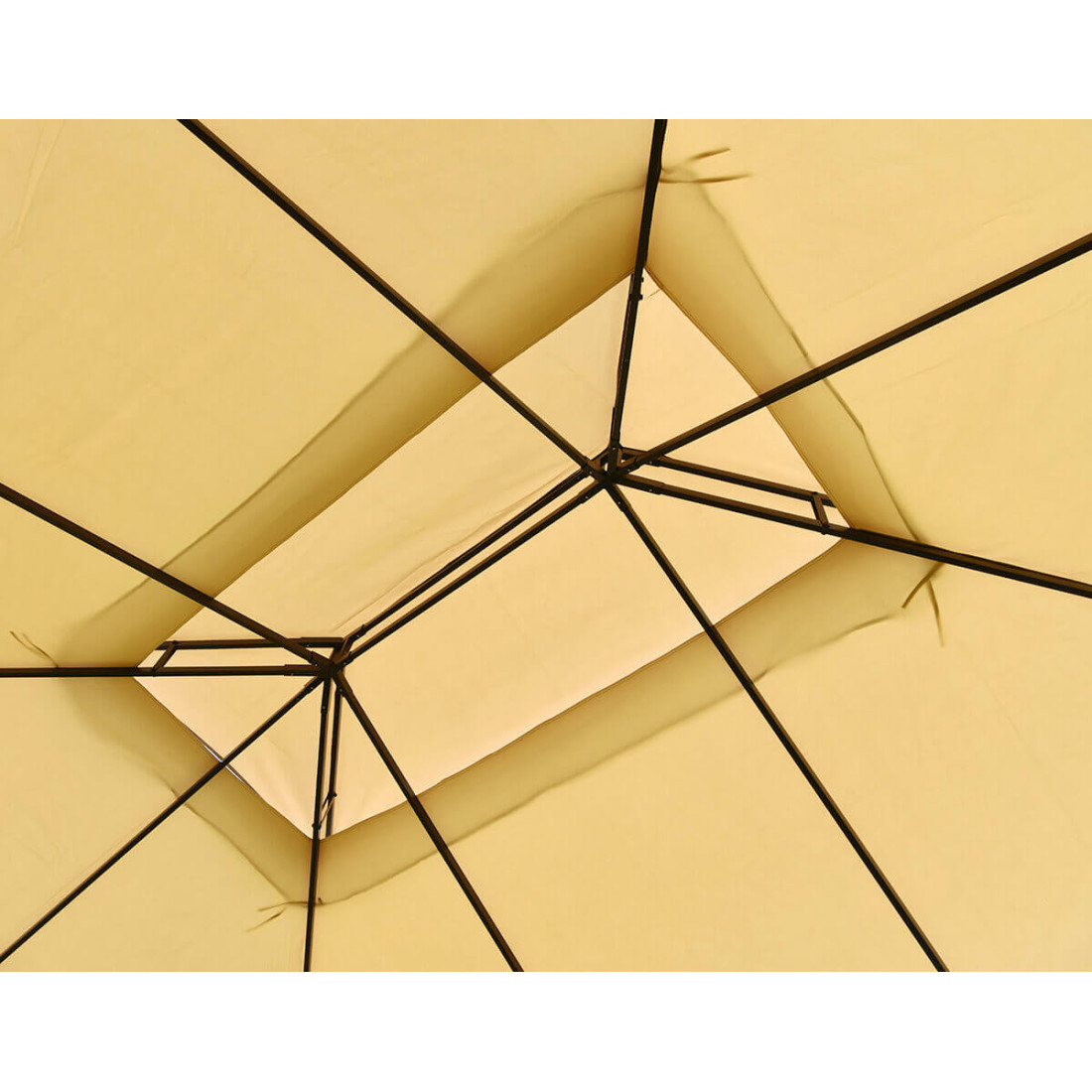 Widok od strony wewnętrznej na dach pawilonu