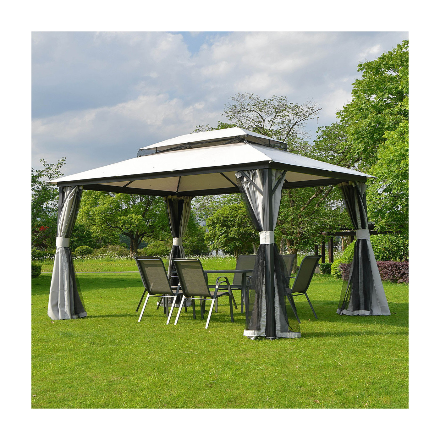 Pawilon do ogrodu VANCOUVER 3x4 Light Grey - Hardmaister