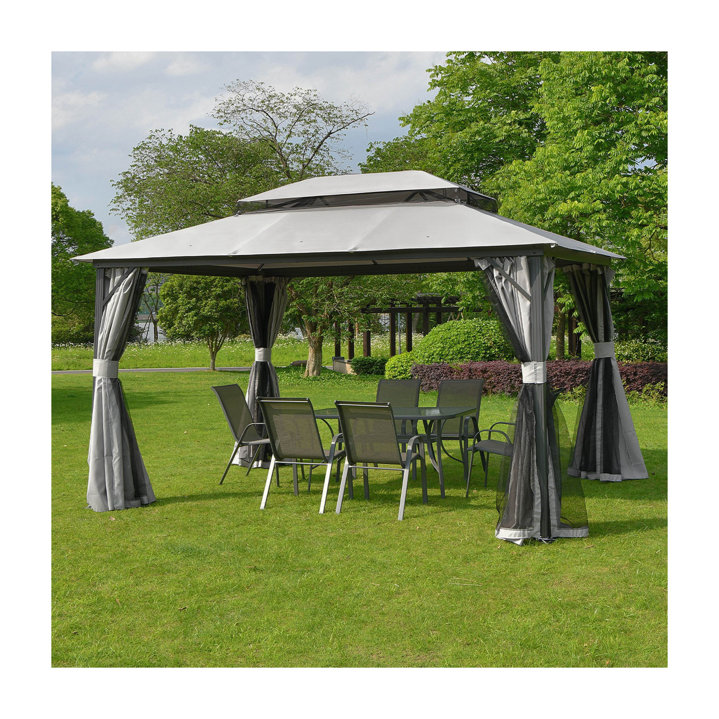 Pawilon do ogrodu VANCOUVER 3x4 Grey - Hardmaister
